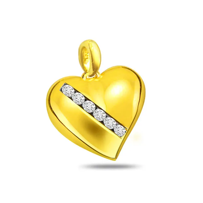 Fun Of Life Real Diamond Heart Pendant (P267)