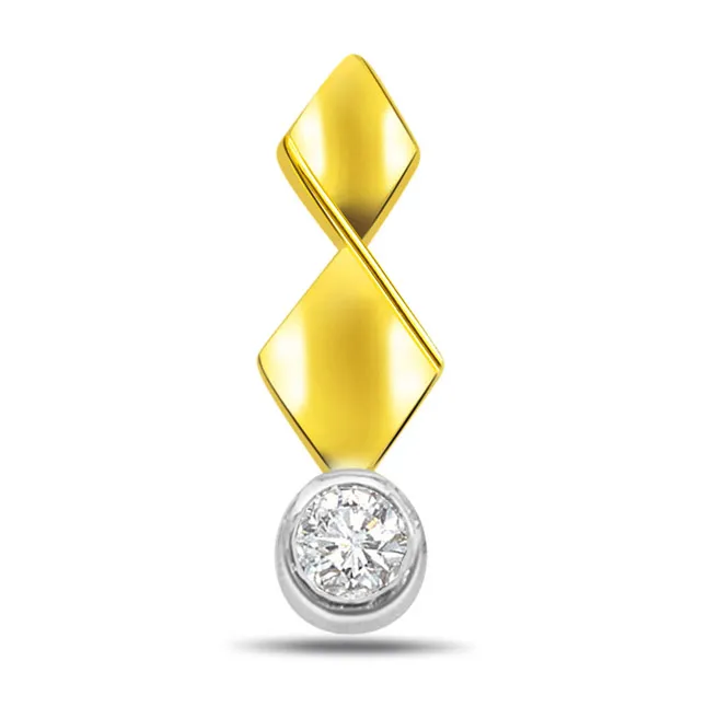 Spring's Whisper - Real Diamond Solitaire Pendant (P1387)