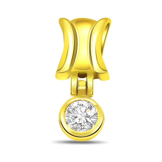 Yellow Delight 0.07cts Real Diamond Solitaire Pendant (P305)