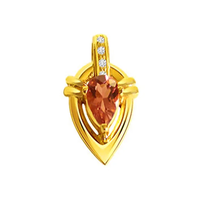 Picture of You - Real Diamond & Tourmaline Pendant (P32)