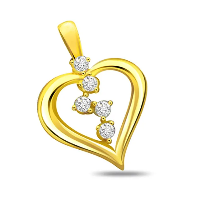 Special Moments Real Diamond Exotic Heart Pendant (P332)