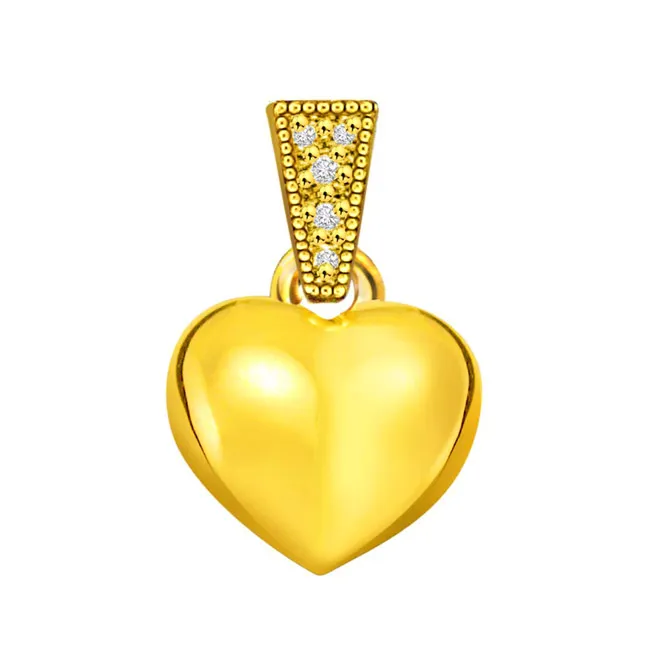 Volcano of Love Heart Shape Classic Real Diamond Pendant (P339)