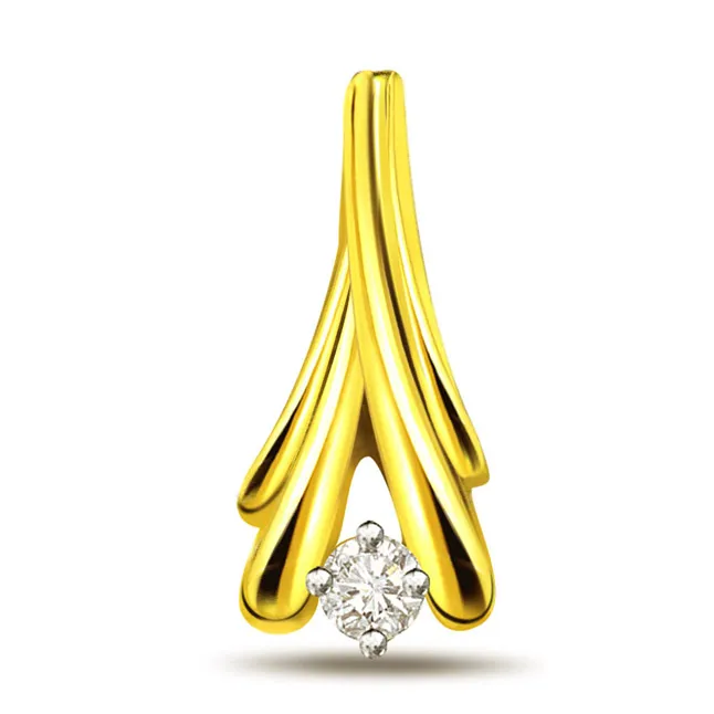 Versatile Style 0.05cts Real Diamond Solitaire Pendant (P352)