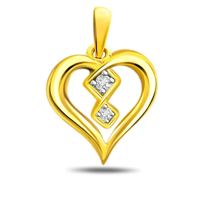 Art at Heart 0.04cts Real Diamond Pendant (P355)