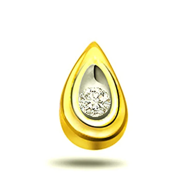 Tear Drop 0.06cts Real Diamond Pendant (P382)