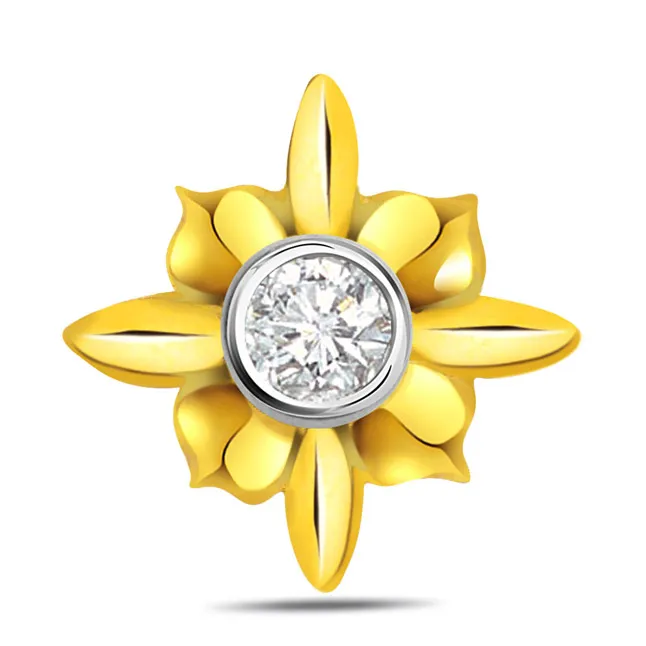 Flower Galaxy Diamond Solitaire Pendants P397 -Flower Shape Pendants