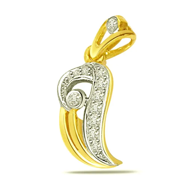 Fall in love Real Diamond Pendant (P436)