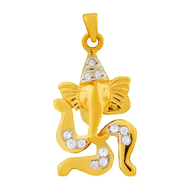 0.12cts Trendy Real Diamond Ganesh Pendant (P464)