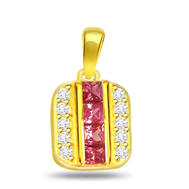 Enchanted by Real Ruby 0.20cts Real Diamond Pendant (P498)