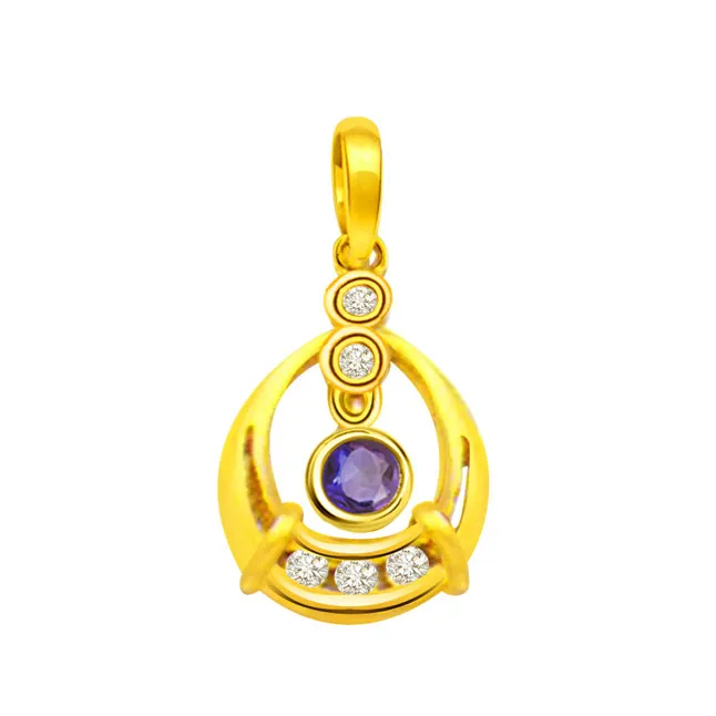 Soul Sapphire - Real Diamond & Sapphire Pendant (P505)
