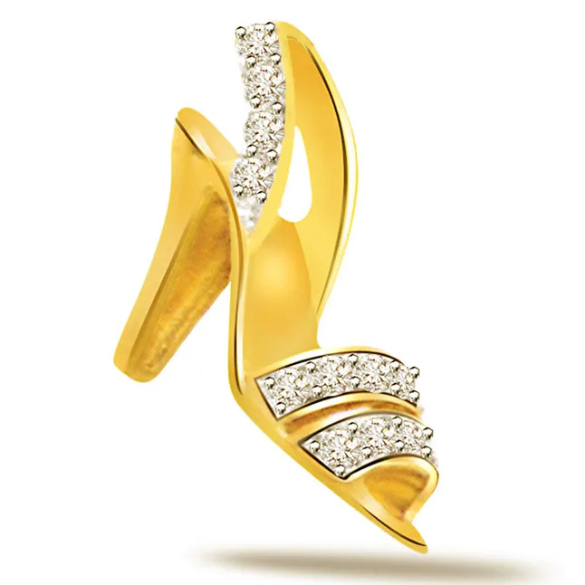 Real Diamond 18kt Yellow Gold Pendant (P535)