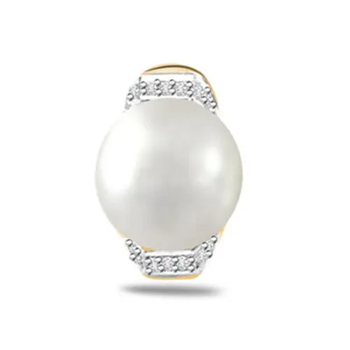 0.10cts Real Diamond & Real Pearl Pendant (P536)