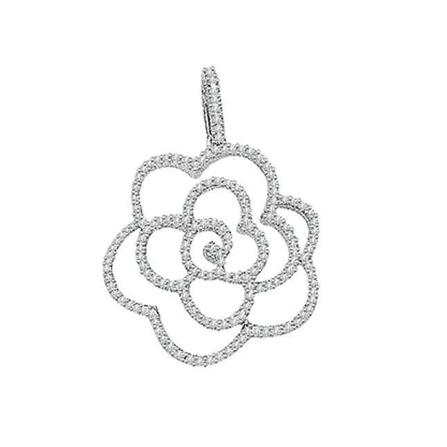 Flower Power - 0.90cts Real Diamond Pendant (P563)