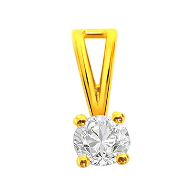 North Star - 0.40cts Real Diamond Solitaire Pendant (P571)