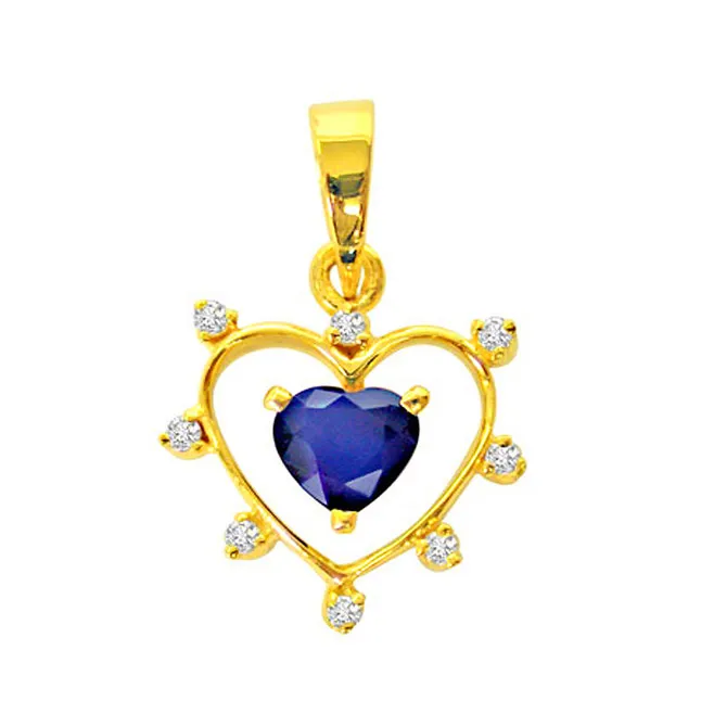 0.06cts Double Heart Shaped Real Diamond Pendant (P59)