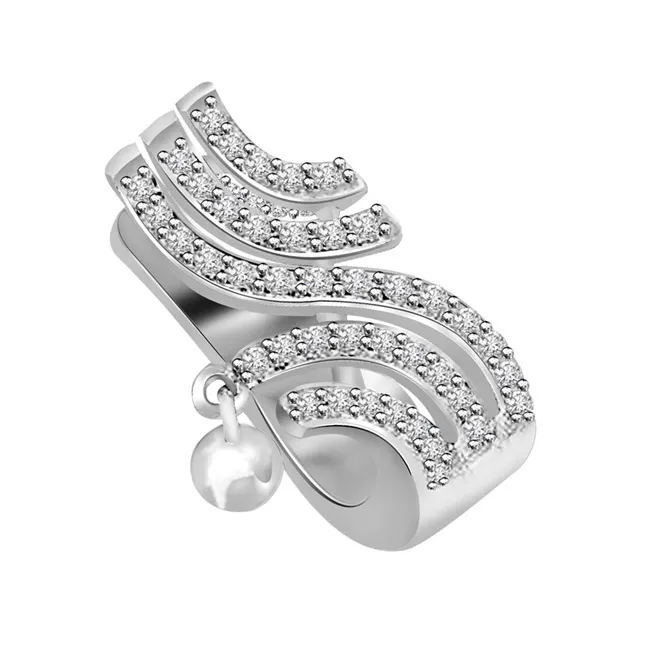 0.40 cts Diamond White Gold 14K Pendants -White Gold