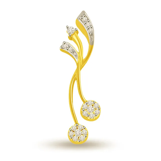 0.15cts Designer 18kt Yellow Gold Real Diamond Pendant (P671)