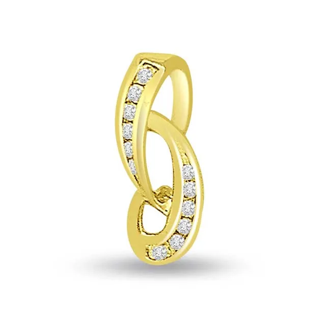 0.20cts Fancy 18kt Yellow Gold Diamond Pendant (P701)