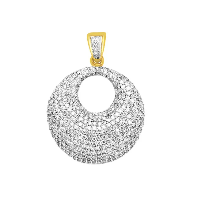 1.50cts Fancy Real Diamond Two Tone Pendant (P707)