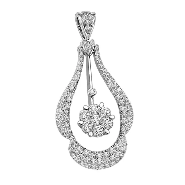 0.59 TCW Stylish Real Diamond studded Pendant (P755)