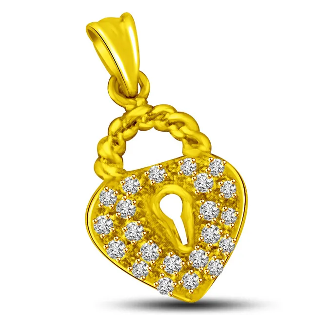 The Wedding Knot 0.15cts Gold & Real Diamond Pendant for your Beautiful LOVE (P868)