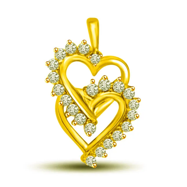 Heart n Style - 0.22cts Heart Shaped Real Diamond Pendant (P939)