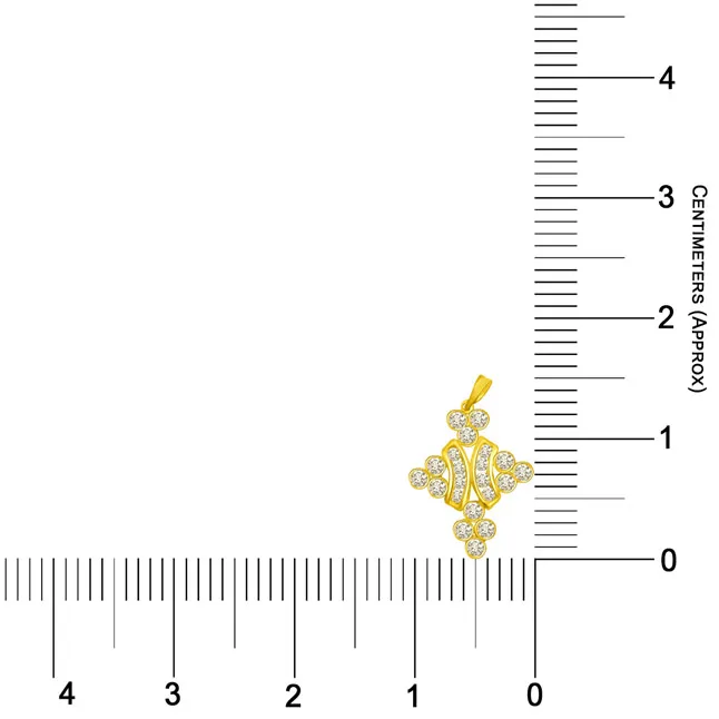 Shimmerings Sunflower 0.21CT Fancy Design 18kt Gold & Diamond Pendants -Designer Pendants