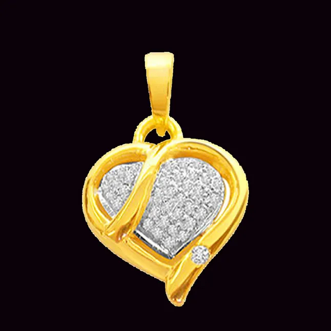 Glinting Grandeur - Real Diamond Pendant (P105)