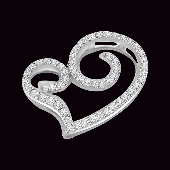 You Mean So Much to Me Real Diamond Heart Pendant for You (P1066)
