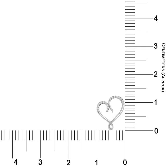 Love is Blind White Gold 14kt Real Diamond Heart Pendant (P1072)
