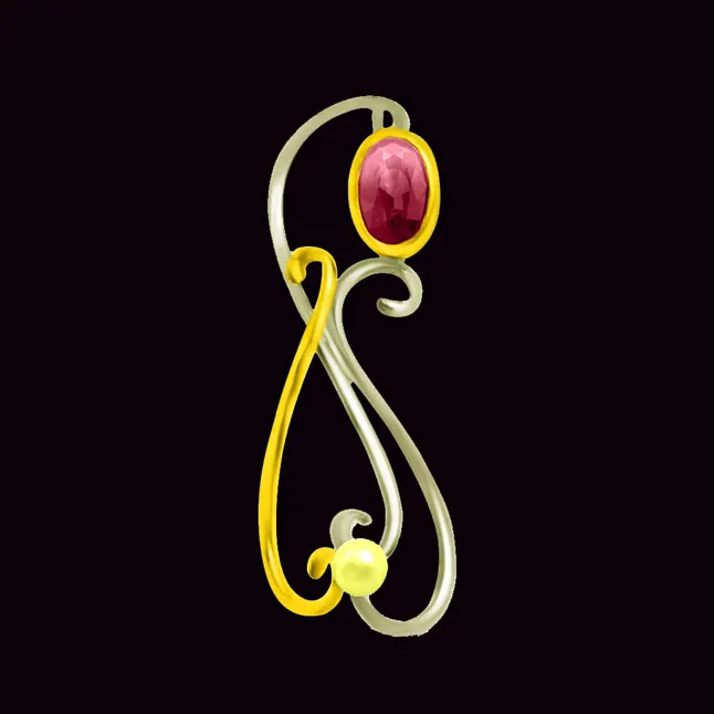 Bunch of Shine Stunning Real Ruby Pendant In 18kt Yellow Gold (P1130)