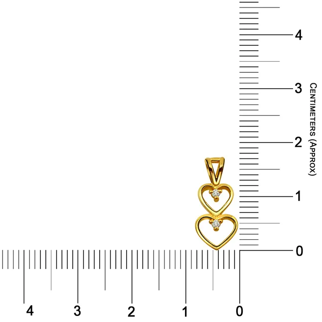 For My Love Real Diamond Pendant in 18kt Yellow Gold (P116)