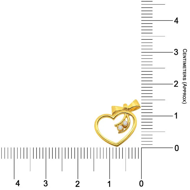 Unforgettable Heart Shaped Real Diamond Pendant in 18kt Yellow Gold (P117)