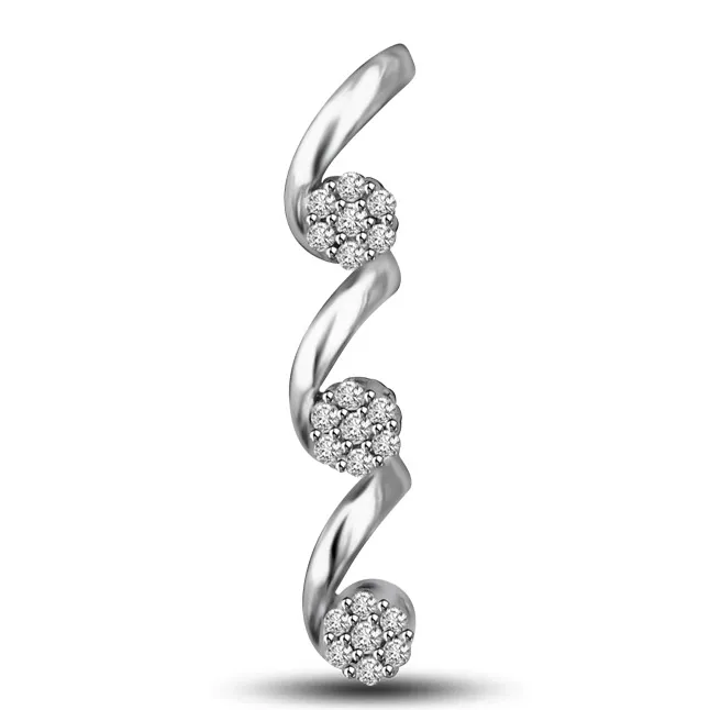 Cascades of charm. -White Gold
