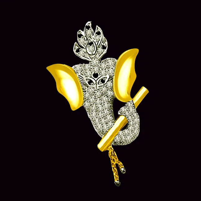 Ganesha Angel - Real Diamond Pendant (P1218)