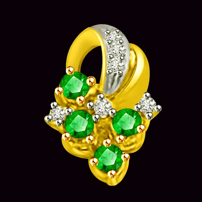 Green Goddess - Real Diamond Pendant (P1223)