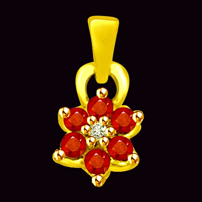 Red Seeds of Passion - Real Diamond Pendant (P1225)