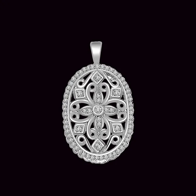 Majestic - Real Diamond & White Gold Pendant (P1242)