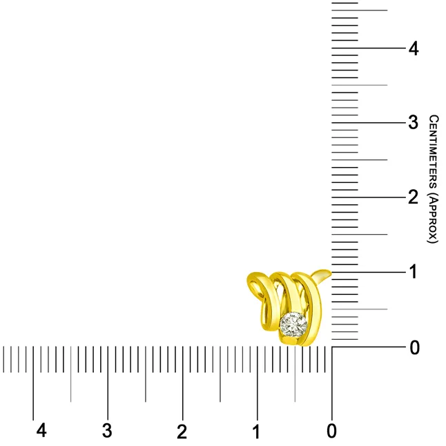 Spiralled Surprise - Real Diamond Pendant (P1249)