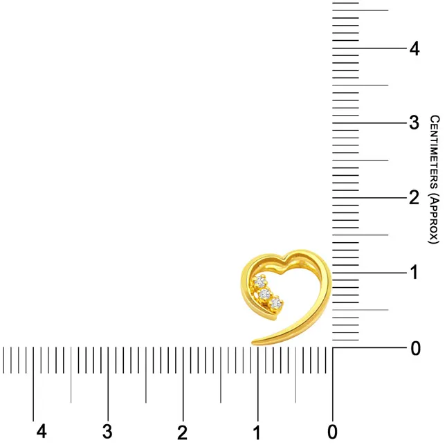 Cashew n Cherry - Real Diamond 18kt Yellow Gold Pendant (P126)