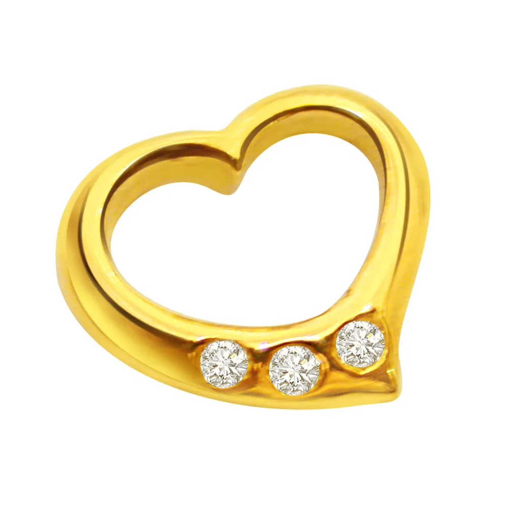Lady Marmalade Heart Shape Diamond Pendants