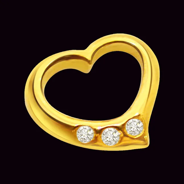 Lady Marmalade Heart Shape Real Diamond Pendant (P127)