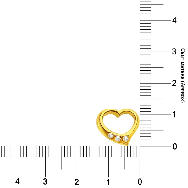 Lady Marmalade Heart Shape Real Diamond Pendant (P127)