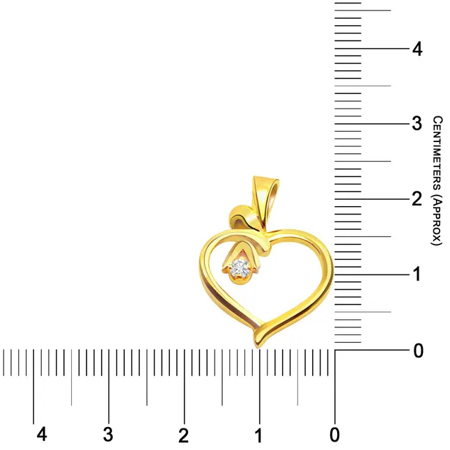 Wild Flower Heart Shaped Diamond Pendants