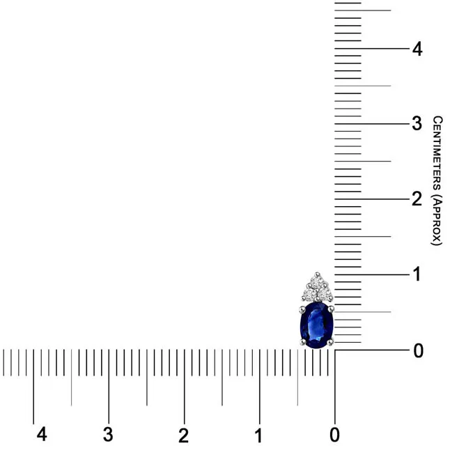 Only You:Big Oval Blue Sapphire With Diamond Cap 14kt White Gold Solitaire Pendants
