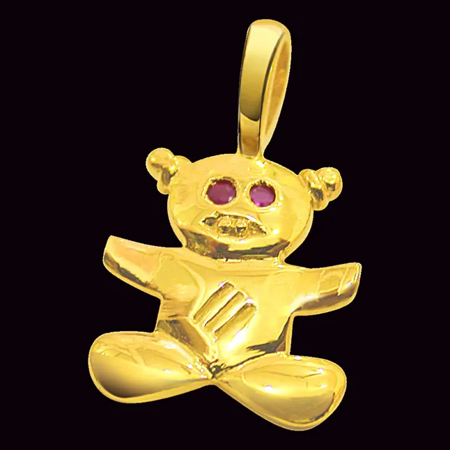 Teddy Torte Ruby Pendants 18kt Gold