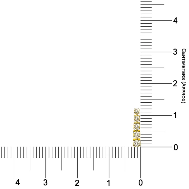 Diamond Lover's 5 Real Diamond Solitaires In Row One On Top Of Other 18kt Yellow Gold Diamond Pendant (P1324)