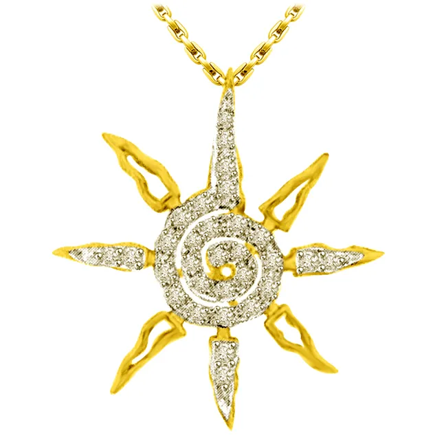 You Are My Star,0.45ct Diamond Star Gold Pendants -Designer Pendants