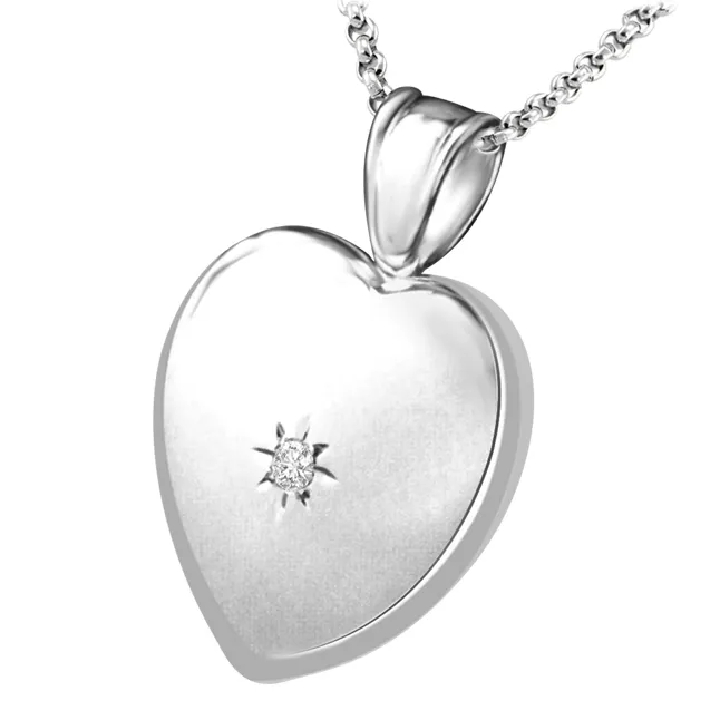Elegant & Stylish Diamond Heart White Gold Pendants For Your Sweetheart