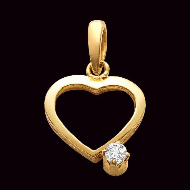 Way To My Heart - Real Diamond Pendant (P1369)